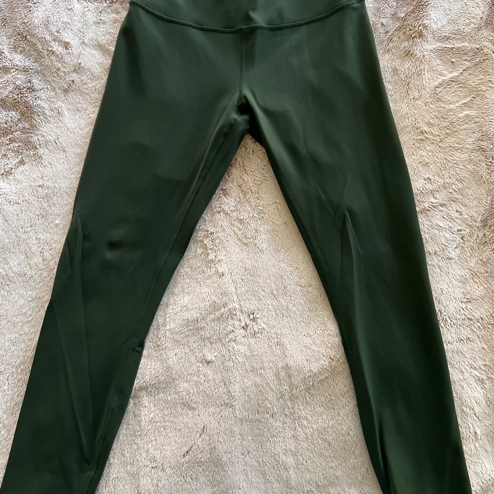 Lululemon Legacy Green High-Waist Wunder Train Leggings 25”